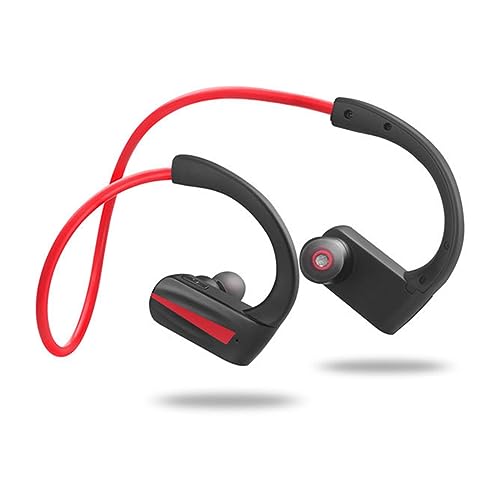 FAOONNMY Kabellos Bluetooth Sport Kopfhörer MP3 Headset mit 16G-Speicher, IPX5 Wasserdicht MP3 Musikplayer, Stereo Drahtlose Laufen Ohrhörer In Ear, 12-Stunden Spielzeit Schweißfeste Kopfhörer Red von FAOONNMY