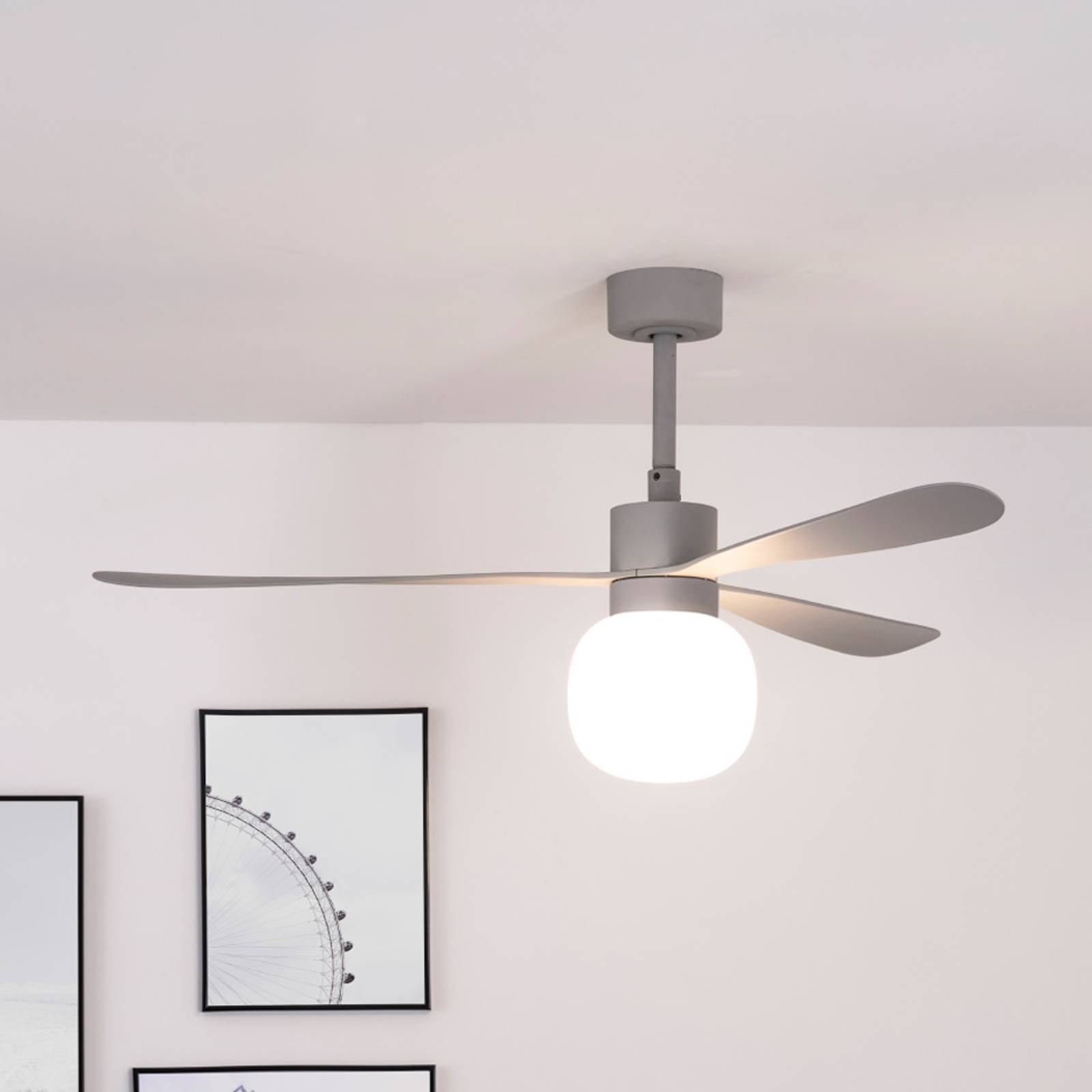 Deckenventilator Amelia Ball LED-Leuchte, grau von FARO BARCELONA