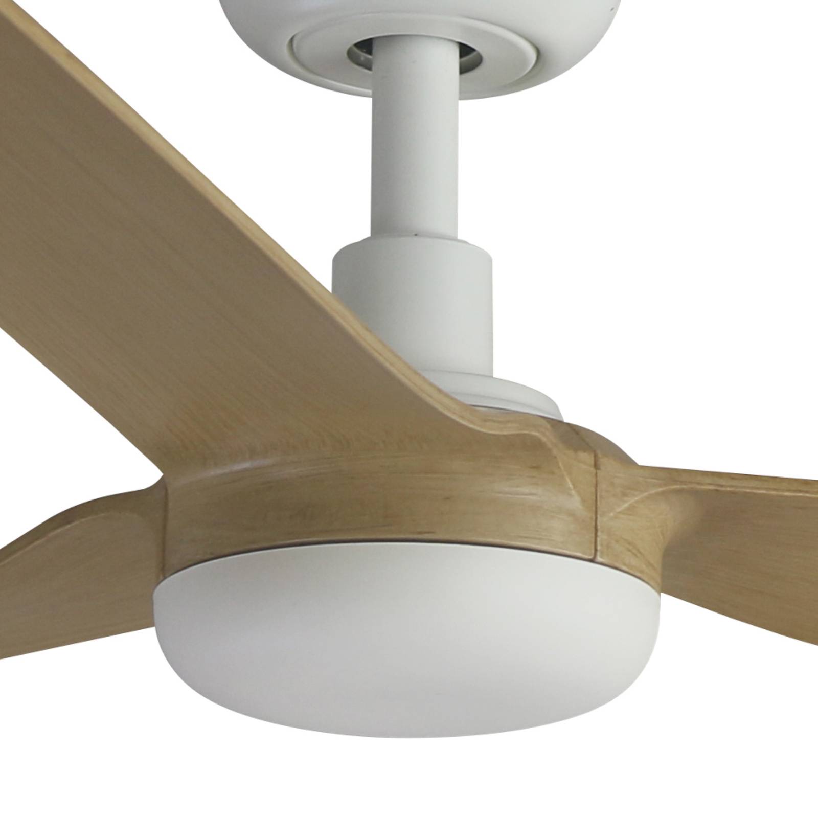 Deckenventilator Punt M, DC, weiß/Holz hell Deckenventilator Punt M, DC, weiß/Holz hell von FARO BARCELONA
