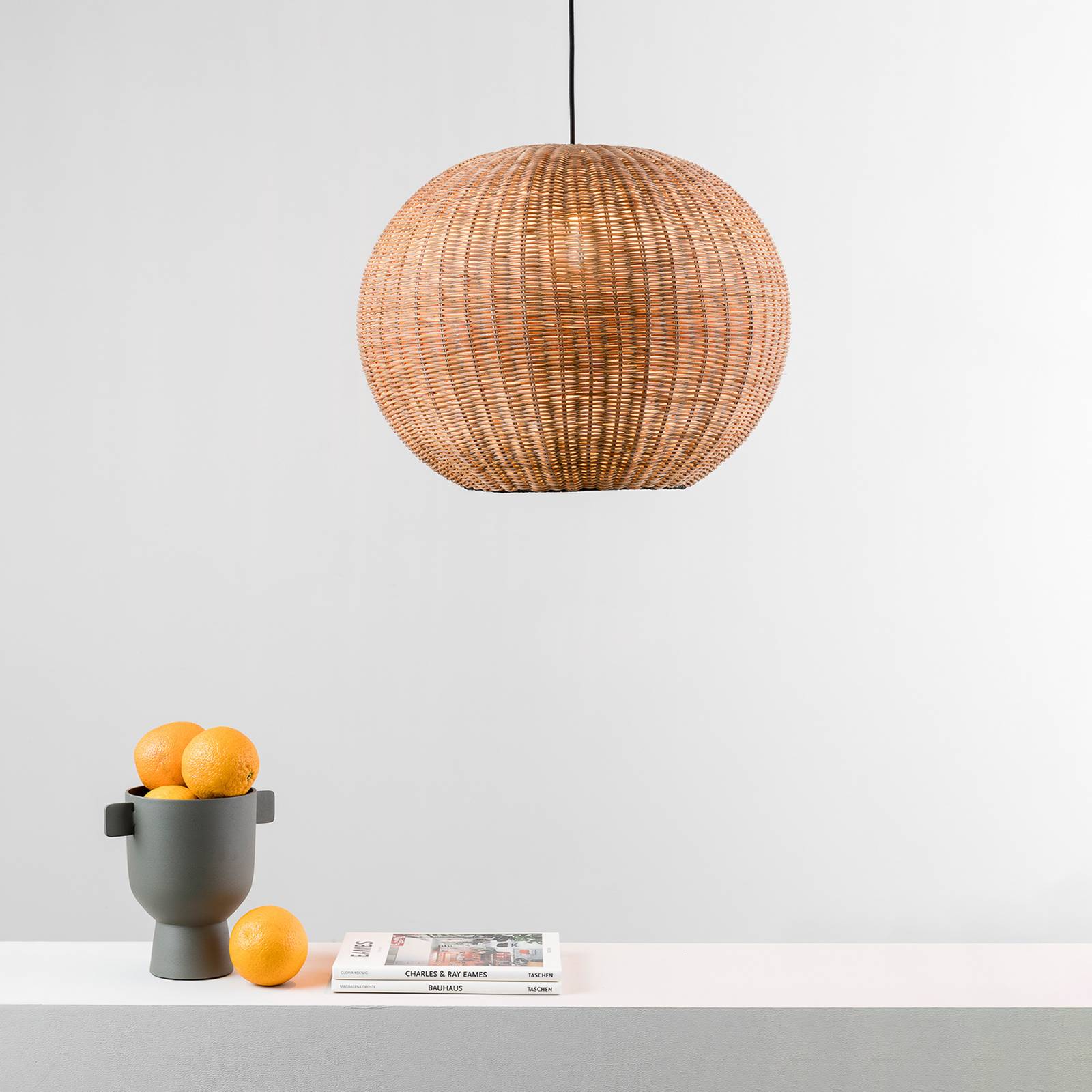 Hängeleuchte Haka mit Rattanschirm, Ø 53 cm Hängeleuchte Haka mit Rattanschirm, Ø 53 cm von FARO BARCELONA