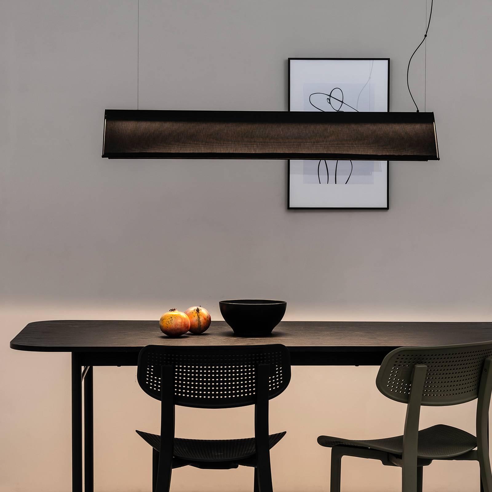 LED-Hängeleuchte Ludovico Surface, 115 cm, schwarz LED-Hängeleuchte Ludovico Surface, 115 cm, schwarz von FARO BARCELONA