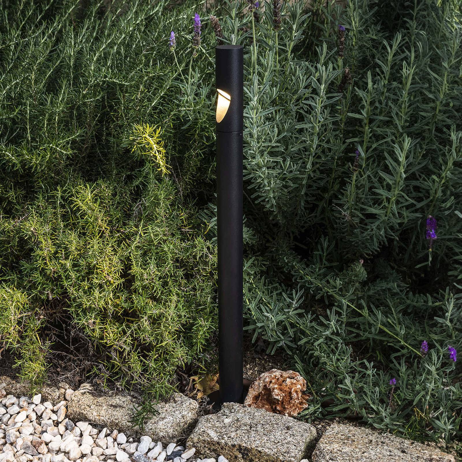 LED-Sockelleuchte Bezel, schwarz, Aluminium, Höhe 60 cm von FARO BARCELONA