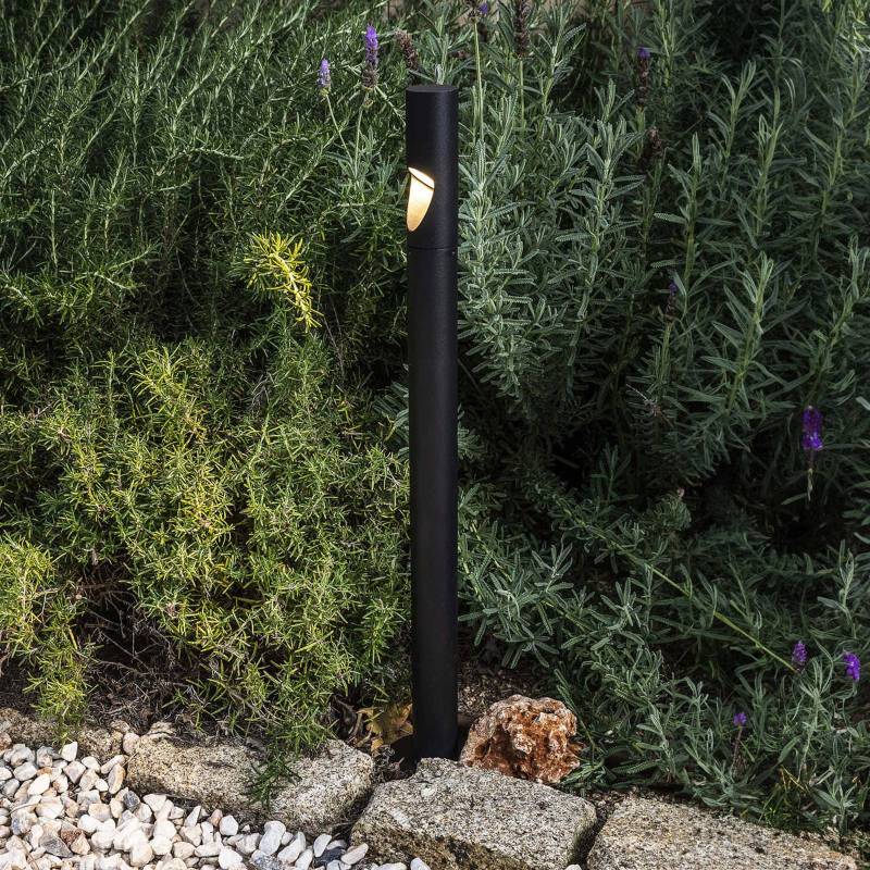 LED-Sockelleuchte Bezel, schwarz, Aluminium, Höhe 60 cm von FARO BARCELONA