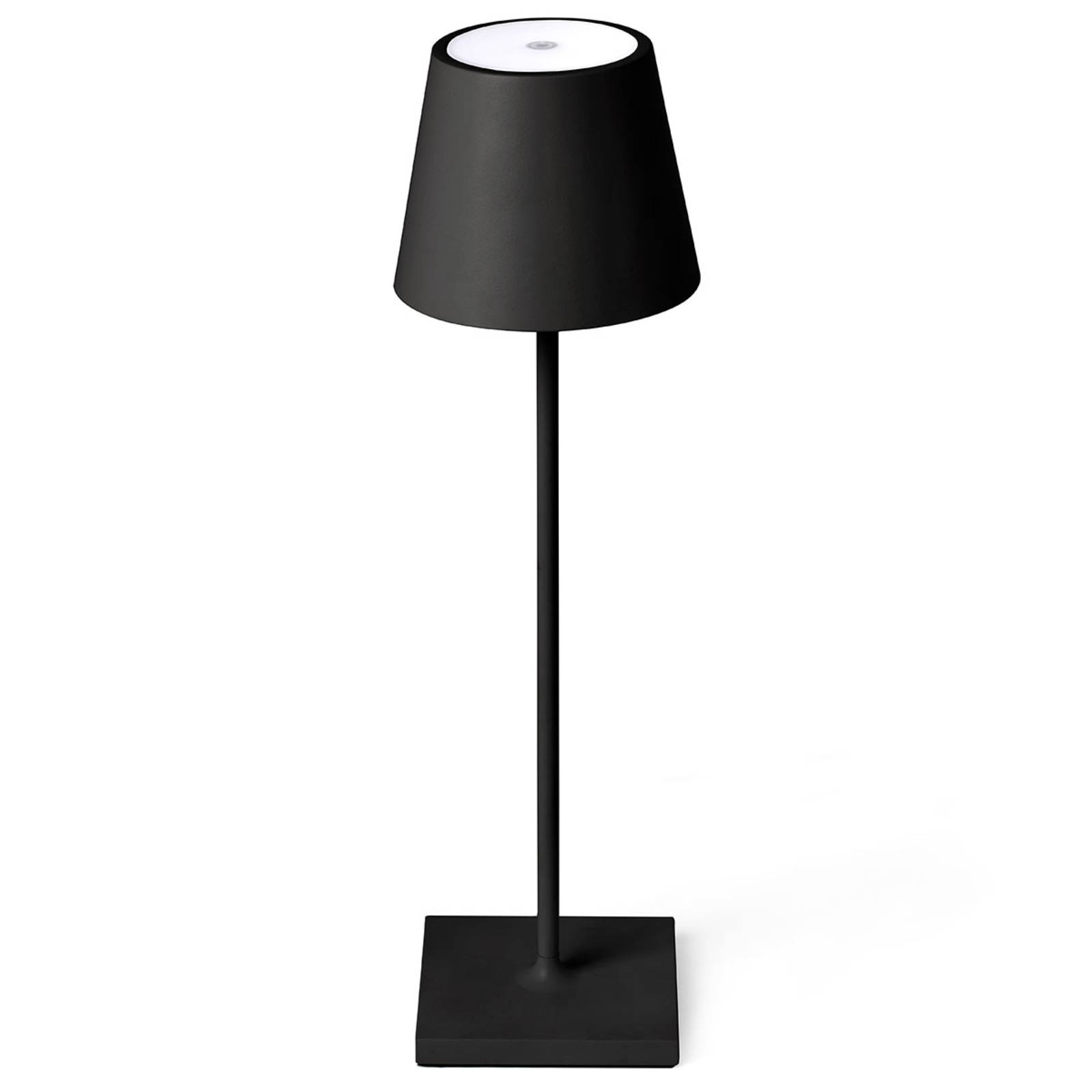 LED-Tischlampe Toc mit USB-Charger, IP54, schwarz von FARO BARCELONA