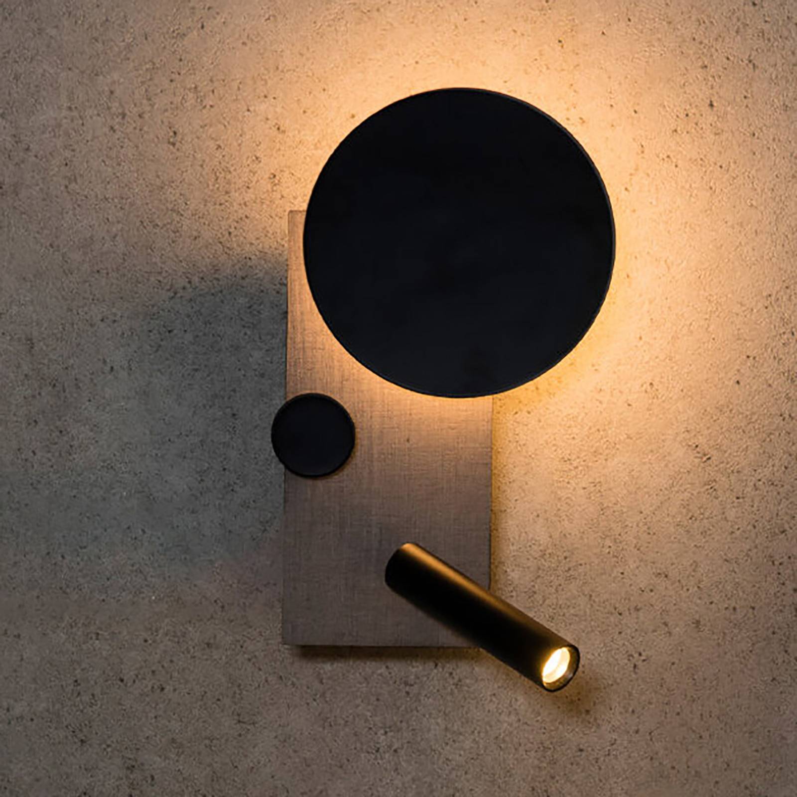 LED-Wandleuchte Klee, grau, linke Variante LED-Wandleuchte Klee, grau, linke Variante von FARO BARCELONA