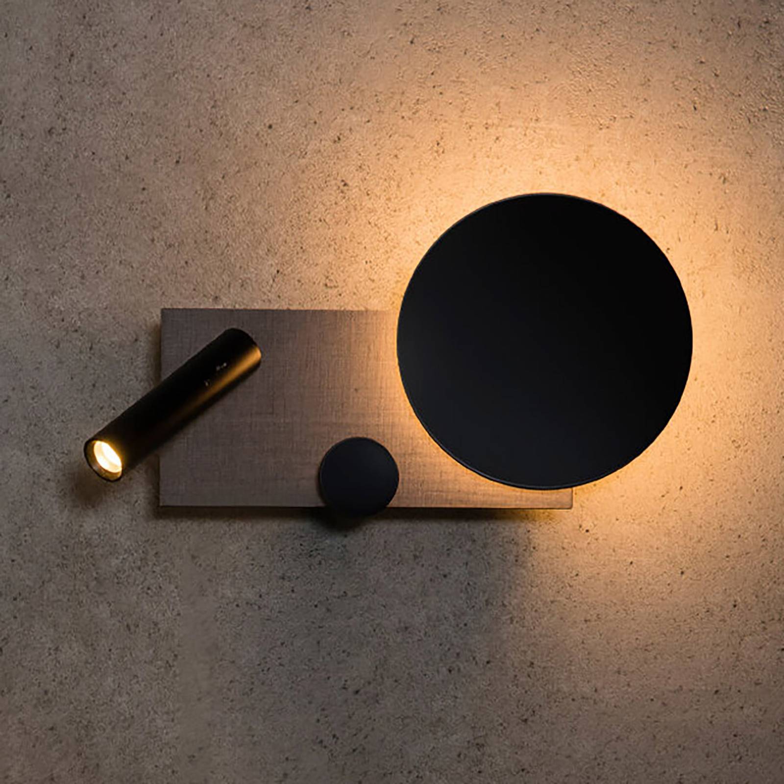 LED-Wandleuchte Klee, grau, rechte Variante LED-Wandleuchte Klee, grau, rechte Variante von FARO BARCELONA
