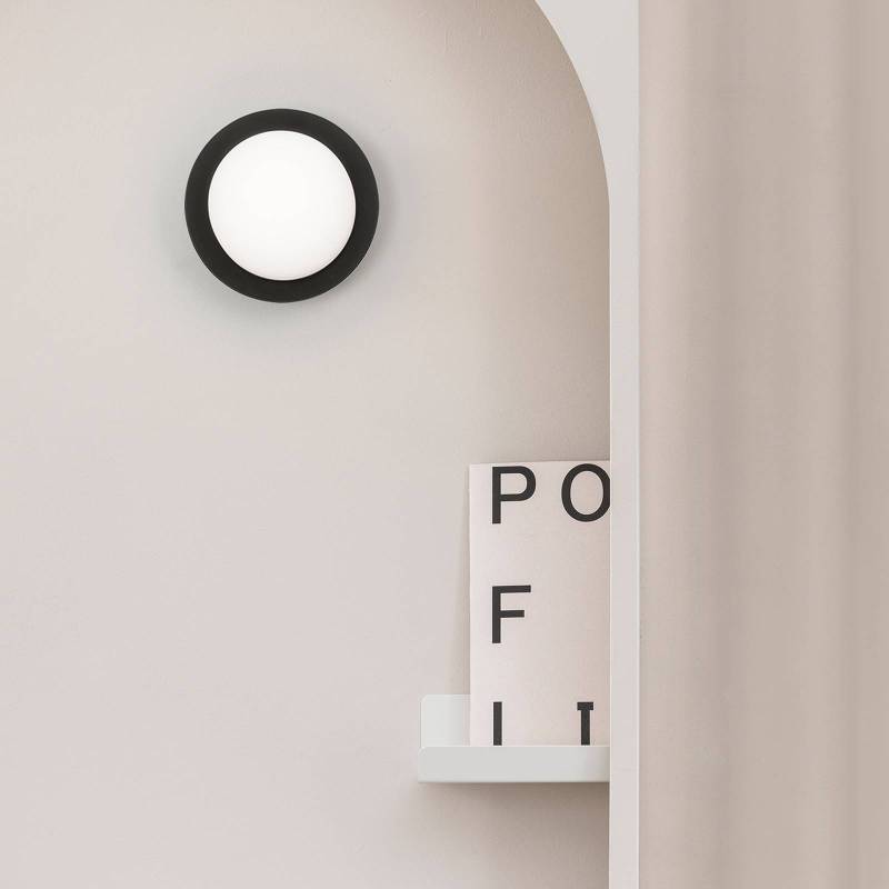 LED-Wandleuchte May IP44, schwarz von FARO BARCELONA