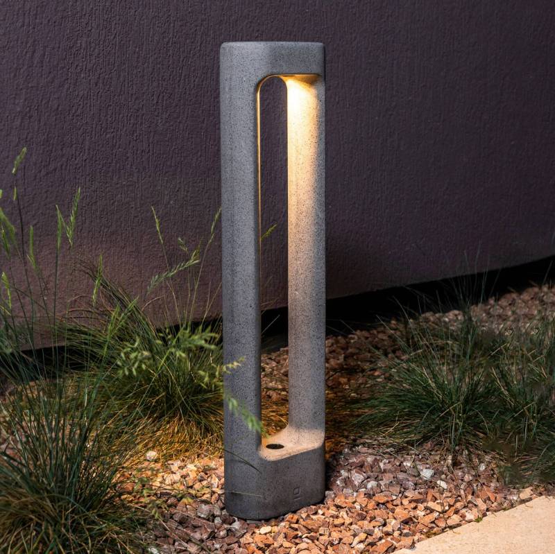 LED-Wegelampe Totem, grau, Beton, Höhe 61,1 cm von FARO BARCELONA