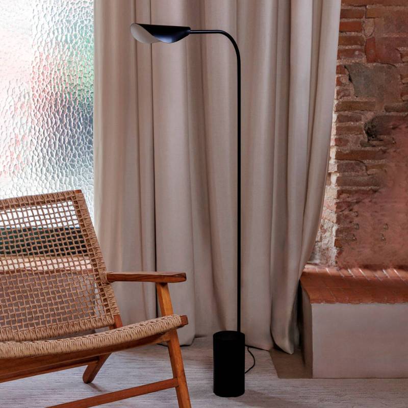 Stehleuchte Liggera, schwarz, Stahl, Höhe 138,3 cm von FARO BARCELONA