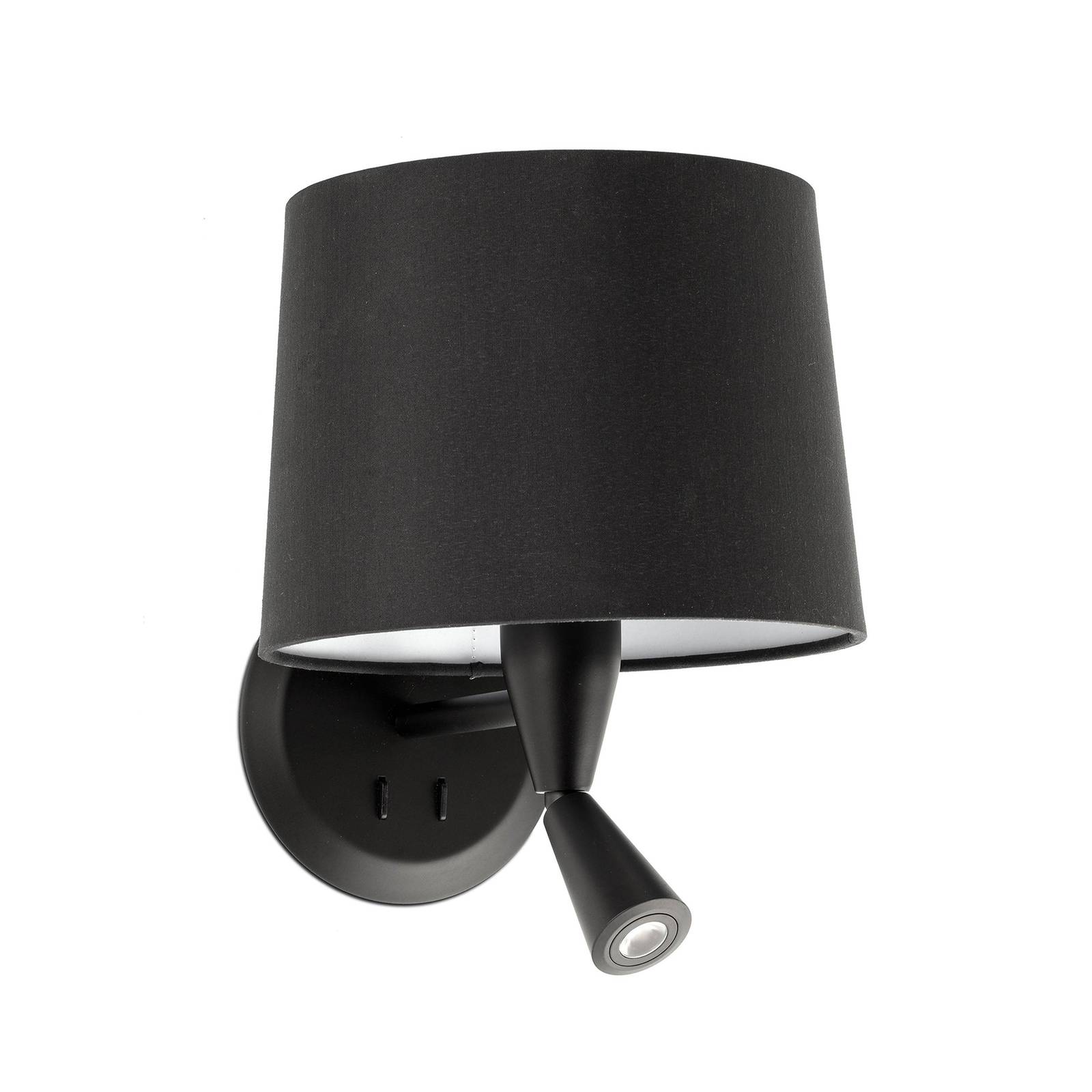 Wandleuchte Conga mit LED-Leseleuchte, schwarz Wandleuchte Conga mit LED-Leseleuchte, schwarz von FARO BARCELONA
