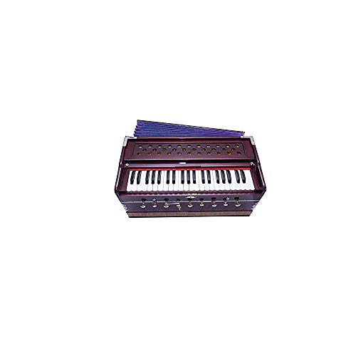 Fasherati Harmonium 9 Stopper, 3,5 Oktaven, Kopplerfunktion, 42 Tasten, 2 Reed, Mahagoni-Farbe mit Beutel von FASHERATI