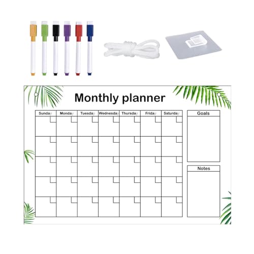 FASSME Kalender-Whiteboard-Set, löschbare Acryltafel, transparent und multifunktional – Planungszubehör für Vorschläge, Aufgaben, Erinnerung, Stimmung, Gedanken, Plan von FASSME