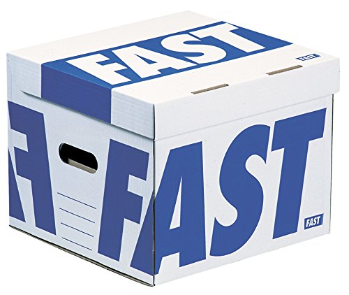 Fast 10 Stück Caisse à Dokumente Manuelle 35 x 35 x 28 cm blau von FAST