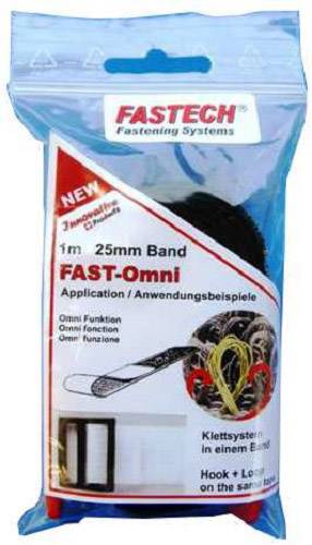 FASTECH® 671-330-Bag Klettband zum Aufnähen Haft- und Flauschteil (L x B) 1000mm x 25mm Schwarz 1m von FASTECH®