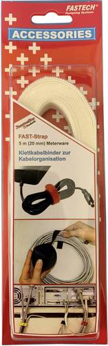 FASTECH® 697-010 Klettband zum Bündeln Haft- und Flauschteil (L x B) 5000mm x 20mm Weiß 5m von FASTECH®