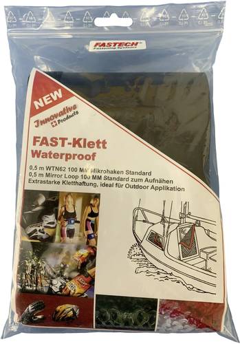 FASTECH® 707-330-Bag Klettband zum Aufnähen Mikrohaken (L x B) 500mm x 100mm Schwarz 0.5m von FASTECH®