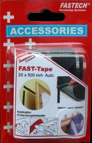 FASTECH® 908-330 Klettband zum Aufkleben Hotmelt Haft- und Flauschteil (L x B) 500mm x 20mm Schwarz von FASTECH®