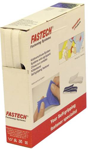 FASTECH® B10-SKL000010 Klettband zum Aufkleben Hotmelt Haft- und Flauschteil (L x B) 10m x 10mm Wei von FASTECH®