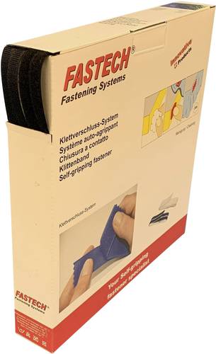FASTECH® B10-STD-HL999925 Klettband zum Aufnähen Haft- und Flauschteil (L x B) 50m x 10mm Schwarz von FASTECH®