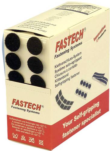 FASTECH® B20-COIN999905 Klettpunkte zum Aufkleben Hotmelt Haft- und Flauschteil (Ø) 20mm Schwarz 4 von FASTECH®