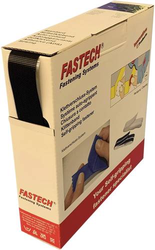 FASTECH® B25-ETN32HM9910 Klettband zum Aufkleben Hotmelt Mikrohaken (L x B) 10m x 25mm Schwarz 10m von FASTECH®