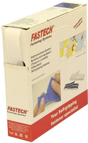 FASTECH® B25-SKL01000010 Klettband zum Aufkleben Hotmelt Haftteil (L x B) 10m x 25mm Weiß 10m von FASTECH®