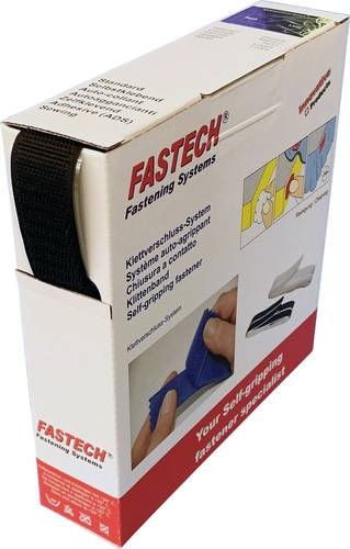 FASTECH® B25-SKL01999910 Klettband zum Aufkleben Hotmelt Haftteil (L x B) 10m x 25mm Schwarz 10m von FASTECH®