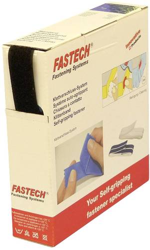 FASTECH® B25-SKL02999910 Klettband zum Aufkleben Hotmelt Flauschteil (L x B) 10m x 25mm Schwarz 10m von FASTECH®