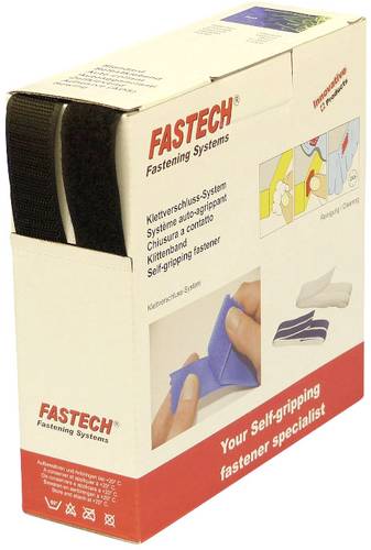 FASTECH® B25-STD999910 Klettband zum Aufnähen Haft- und Flauschteil (L x B) 10m x 25mm Schwarz 10m von FASTECH®