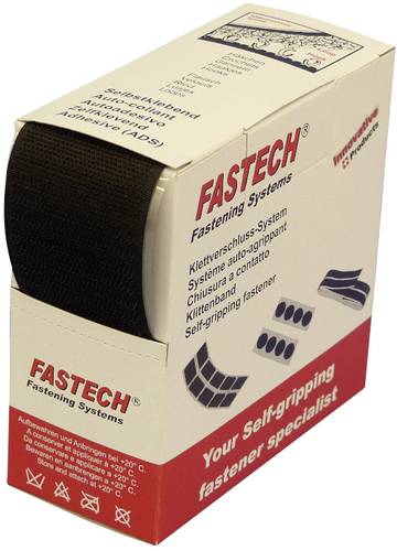 FASTECH® B50-SK-H-999905 Klettband zum Aufkleben Hotmelt Haftteil (L x B) 5m x 50mm Schwarz 5m von FASTECH®