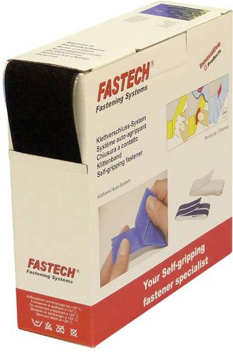 FASTECH® B50-SKL02999910 Klettband zum Aufkleben Hotmelt Flauschteil (L x B) 10000mm x 50mm Schwarz von FASTECH®