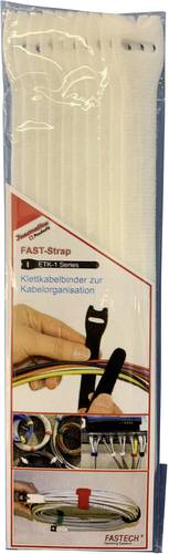 FASTECH® E1-2-010-B10 Klettkabelbinder zum Bündeln Haft- und Flauschteil (L x B) 200mm x 13mm Wei� von FASTECH®