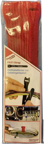 FASTECH® E1-2-530-B10 Klettkabelbinder zum Bündeln Haft- und Flauschteil (L x B) 200mm x 13mm Rot von FASTECH®