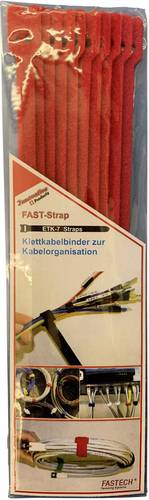 FASTECH® E7-2-530-B10 Klettkabelbinder zum Bündeln Haft- und Flauschteil (L x B) 200mm x 7mm Rot 1 von FASTECH®