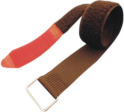 FASTECH® F101-25-300M Klettband mit Gurt Haft- und Flauschteil (L x B) 300mm x 25mm Schwarz, Rot 5S von FASTECH®