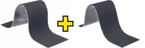 FASTECH® Klettband zum Aufkleben Hotmelt Haft- und Flauschteil (L x B) 5000mm x 50mm Schwarz 1 Paar von FASTECH®