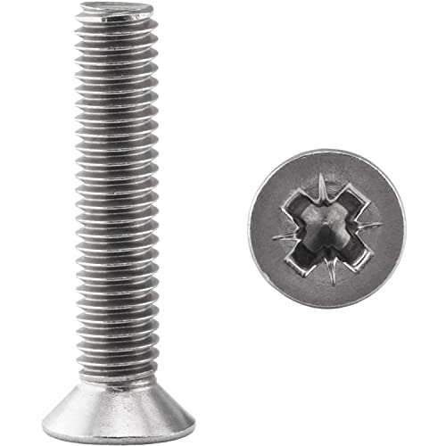FASTON® Senkkopfschrauben M5x25 mit Kreuzschlitz"Z" DIN 965 Edelstahl A2 V2A (200 Stück) Kreuzschlitzschraube Senkkopf Schrauben Gewindeschrauben Vollgewinde (ISO 7046) von FASTON