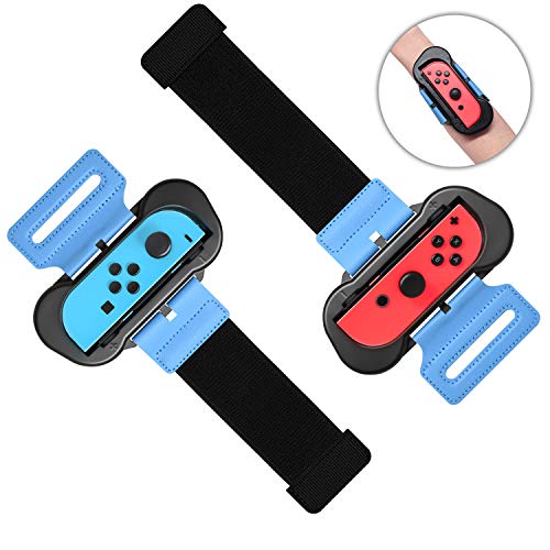 FASTSNAIL Armband Kompatibel mit Nintendo Switch Just Dance 2025/2024/2023/2022, Armbänder Kompatibel mit JoyCon, Für Erwachsene und Kinder(2 Pack,schwarz) von FASTSNAIL