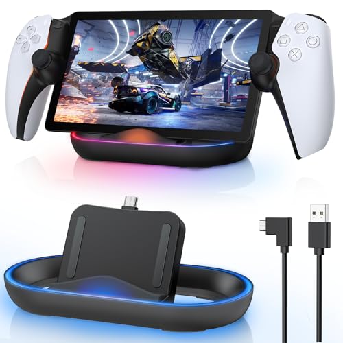 FASTSNAIL Charging Station for PS Portal Remote Player, PSP Accessories Compatible with Playstation Portal Remote Player, Stand for PS5 Portable(Schwarz) von FASTSNAIL