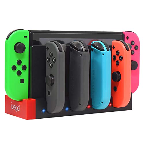 FASTSNAIL Ladestation Kompatibel mit Nintendo Switch&Switch OLED, Zubehör Kompatibel mit JoyCon, Ladegerät mit LED Kompatibel mit Nintendo Switch Controller FASTSNAIL Ladestation Kompatibel mit Nintendo Switch&Switch OLED, Zubehör Kompatibel mit JoyCon, Ladegerät mit LED Kompatibel mit Nintendo Switch Controller von FASTSNAIL