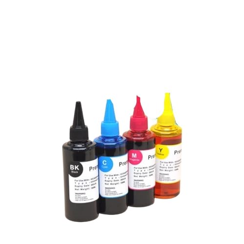 FASURDVA 100 ml Nachfüllkit kompatibel mit und verschiedenen Tintenstrahldruckern(1set 100ml 4pcs) von FASURDVA