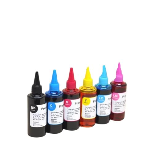 FASURDVA 100 ml Nachfüllkit kompatibel mit und verschiedenen Tintenstrahldruckern(1set 100ml 6pcs) von FASURDVA