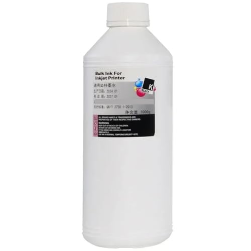 FASURDVA 1000 ml 1 kg schwarzer C m y Refilldye -Basis -Ink -Kit -Basis -Kit kompatibel mit verschiedenen Tintenstrahldruckern von(Black 1000ML) von FASURDVA