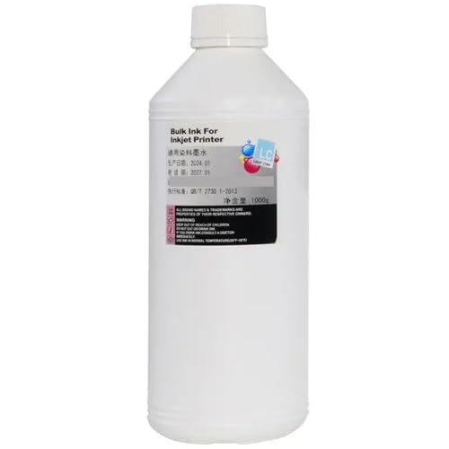 FASURDVA 1000 ml 1 kg schwarzer C m y Refilldye -Basis -Ink -Kit -Basis -Kit kompatibel mit verschiedenen Tintenstrahldruckern von(Light Cyan 1000ML) von FASURDVA