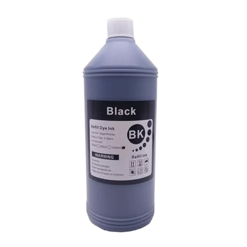 FASURDVA 1000 ml 1000g Farbstoffbasis Tintenkit kompatibel mit Tintenstrahldruckern(Black 1000ML) von FASURDVA