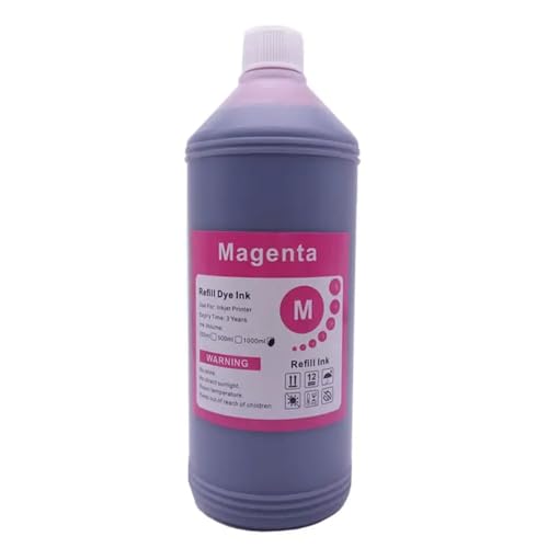 FASURDVA 1000 ml 1000g Farbstoffbasis Tintenkit kompatibel mit Tintenstrahldruckern(Magenta 1000ML) von FASURDVA