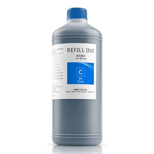 FASURDVA 1000 ml wasserdichte Pigmenttinte kompatibel mit P6000 P7000 P8000 P9000 P6080 P7080 P8080 P9080 Tintenstrahldrucker in 11 Farben erhältlich(Cyan) von FASURDVA