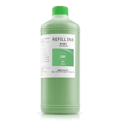 FASURDVA 1000 ml wasserdichte Pigmenttinte kompatibel mit P6000 P7000 P8000 P9000 P6080 P7080 P8080 P9080 Tintenstrahldrucker in 11 Farben erhältlich(Green) von FASURDVA