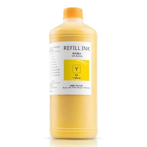 FASURDVA 1000 ml wasserdichte Pigmenttinte kompatibel mit P6000 P7000 P8000 P9000 P6080 P7080 P8080 P9080 Tintenstrahldrucker in 11 Farben erhältlich(Yellow) von FASURDVA