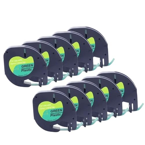 FASURDVA 10pack 91330 LT-Etikett Band 12mm kompatibel mit Band 91331 Kompatibel mit LT-100H LT-100T-Etikettdruckerhersteller(10pcs Green) von FASURDVA